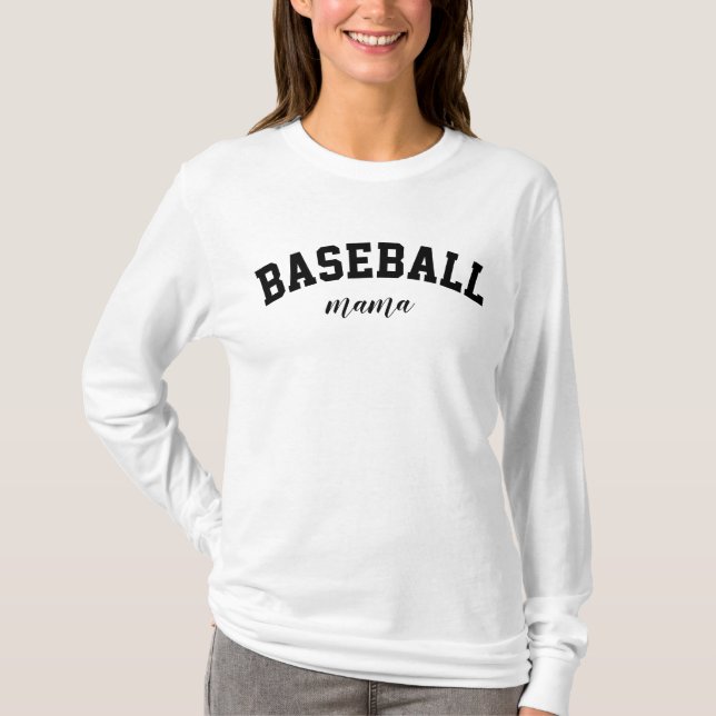Baseball Mamma Cute Sports Mamma Universiteten Col T Shirt (Framsida)
