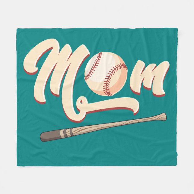 Baseball Mamma Fleecefilt (Framsidan (Horisontell))