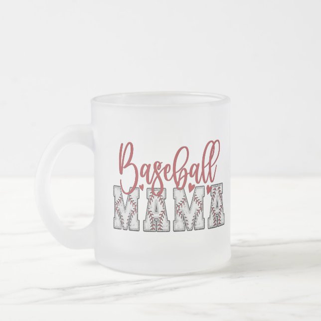Baseball Mamma Frosted Mugg (Vänster)