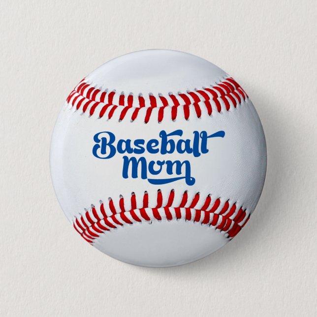 Baseball Mamma Gift Button Knapp (Framsida)