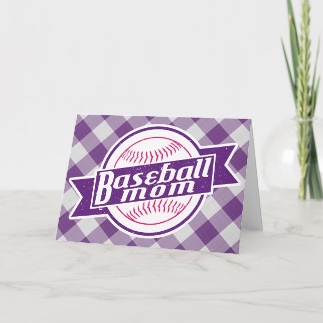 Baseball Mamma-hälsningskort Kort (Framsida)