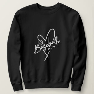 Baseball Mamma Heart Personlig Black Baseball T Shirt