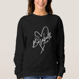Baseball Mamma Heart Personlig Black Baseball T Shirt