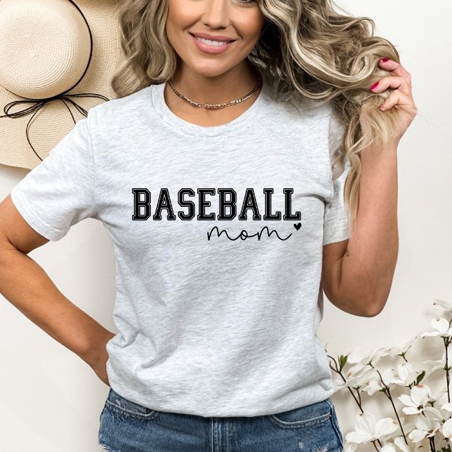 Baseball Mamma Heart T Shirt (Skapare uppladdad)