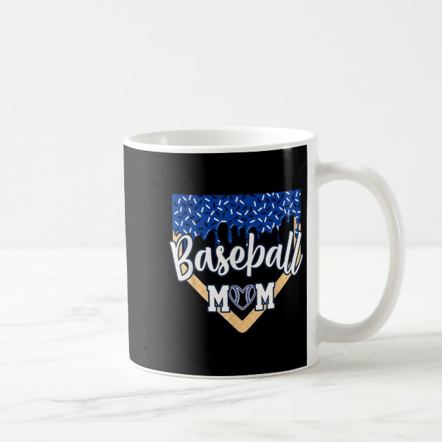 Baseball Mamma Home Plate Ice Cream Drick med Spri Kaffemugg (Höger)