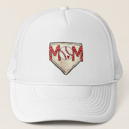 Baseball Mamma Home Plate Sports Red Polka Dot Mam Keps