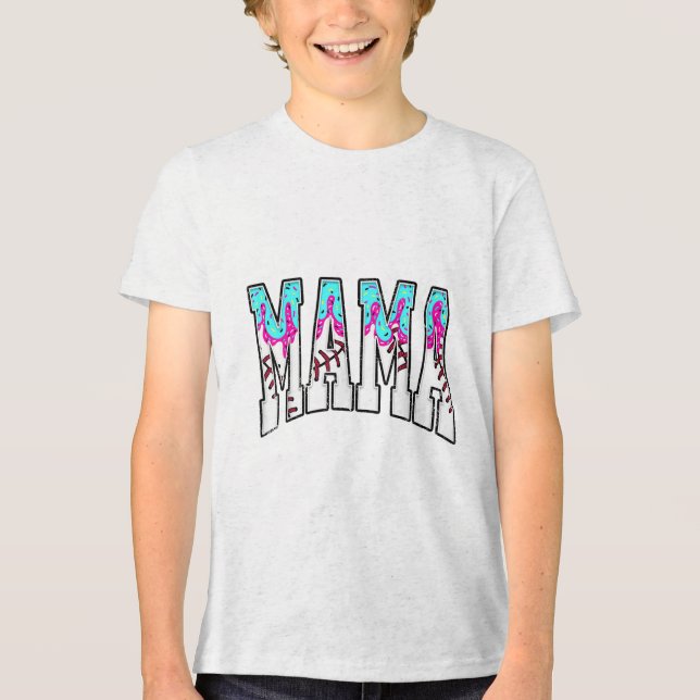 Baseball Mamma Ice Cream Drick med Sprinkles Baseb T Shirt (Framsida)