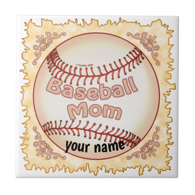 Baseball Mamma Kakelplatta (Framsidan)