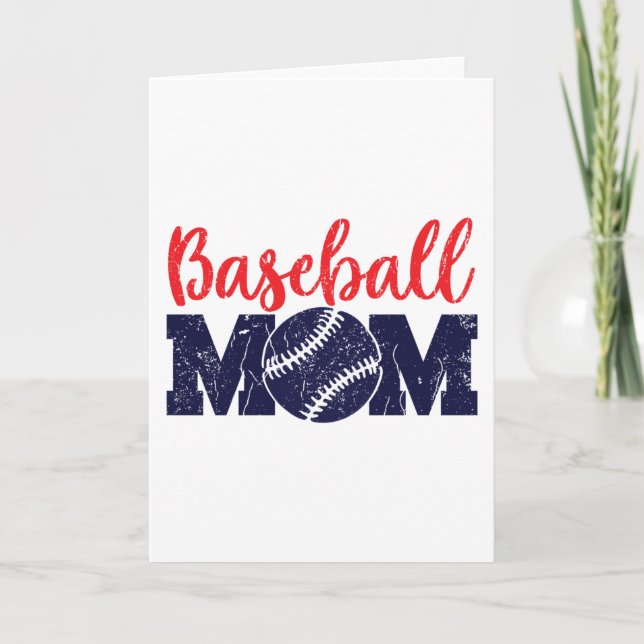 Baseball Mamma Kort (Framsida)