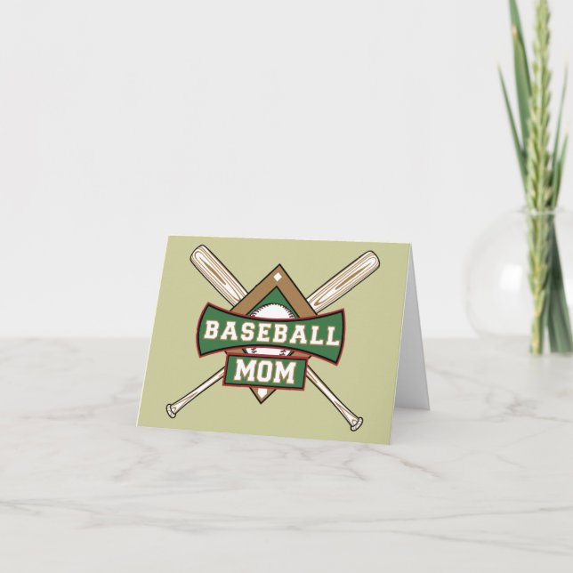 Baseball Mamma Kort (Framsida)