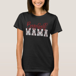 Baseball Mamma Kortärmad T Shirt