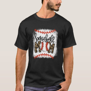 Baseball Mamma Leopard Funny Softball Mamma Mor T Shirt