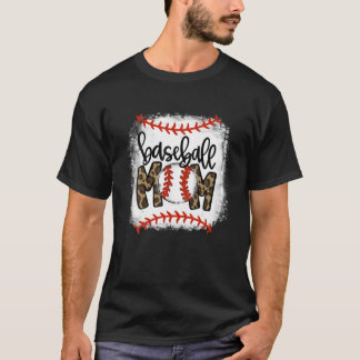 Baseball Mamma Leopard Funny Softball Mamma Mor T Shirt