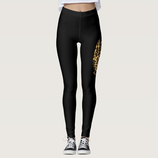 Baseball Mamma Leopard Softball Mamma 20 Leggings (Framsida)