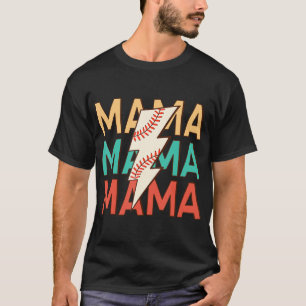 Baseball Mamma Life Costume Cheering Mor i Mamma T Shirt