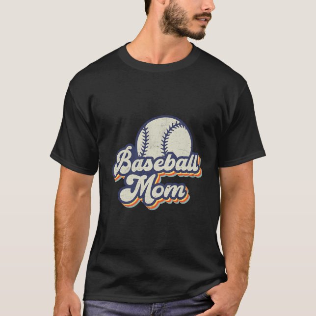 Baseball Mamma Mamma Mors dag T Shirt (Framsida)