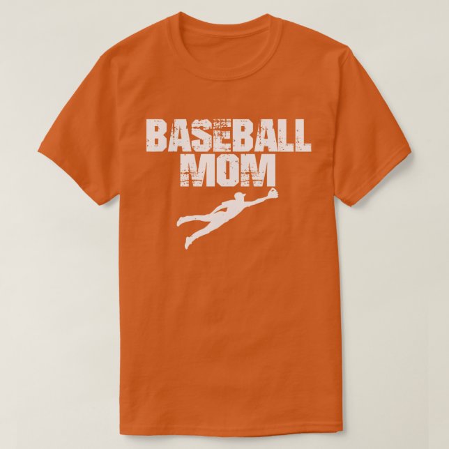 Baseball Mamma mor dag T Shirt (Design framsida)