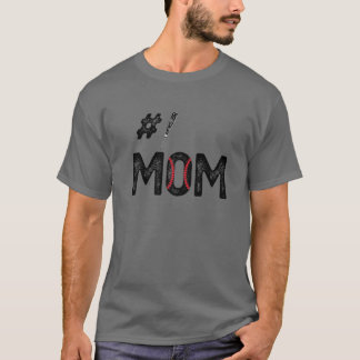 Baseball Mamma nummer ett 1 Mor Baseball Älskare M T Shirt