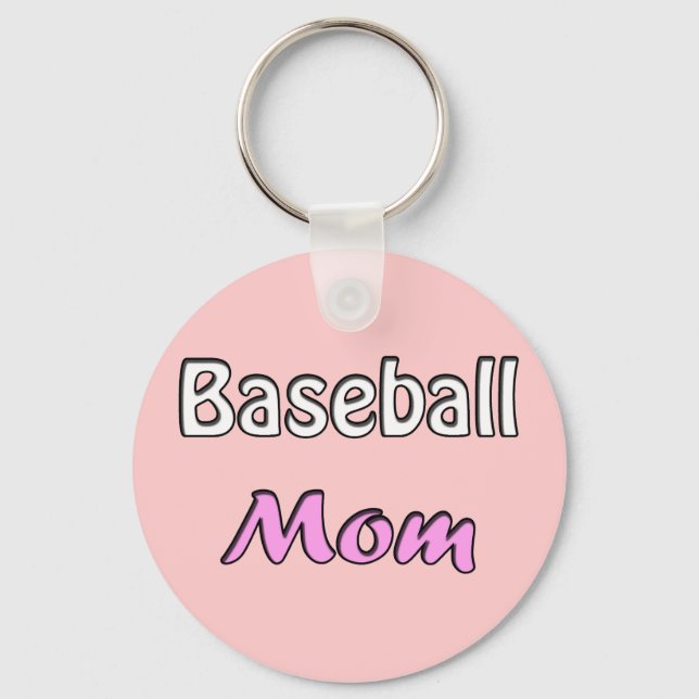 Baseball Mamma Nyckelring (Framsida)