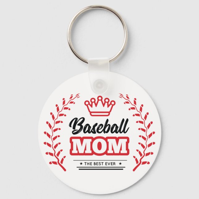 Baseball Mamma Nyckelring (Framsida)