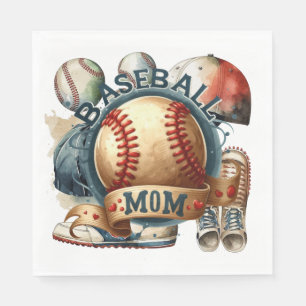 Baseball Mamma Pappersservett