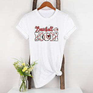 Baseball Mamma Red Heart T Shirt