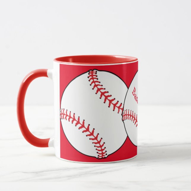 Baseball Mamma Ringer Mugg (Vänster)