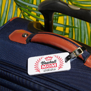 Baseball Mamma Shirt, den bästa någonsin Krona Bagagebricka