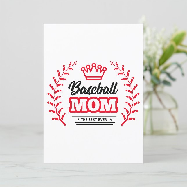 Baseball Mamma Shirt, den bästa någonsin Krona Inbjudningar (Skapare uppladdad)