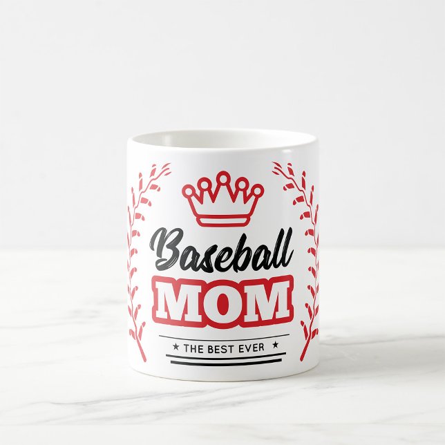 Baseball Mamma Shirt, den bästa någonsin Krona Kaffemugg (Skapare uppladdad)
