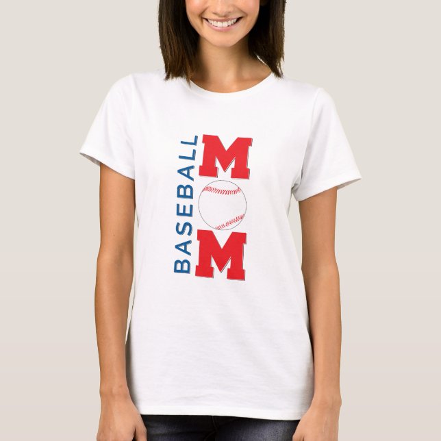 Baseball Mamma Shirt for Women T Shirt (Framsida)