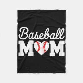 Baseball Mamma Shirt Women Baseball Heart Mor Da Fleecefilt