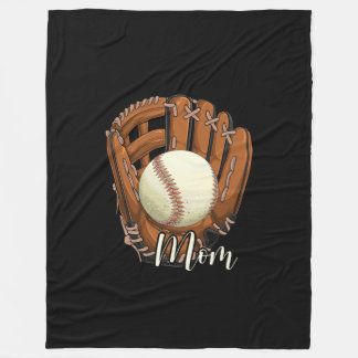 Baseball Mamma Softball Mamma Mors dag Fleecefilt