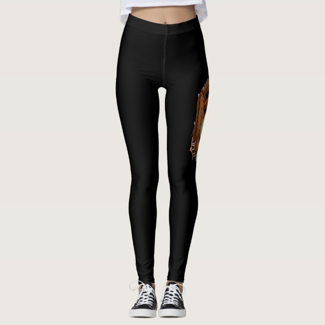 Baseball Mamma Softball Mamma Mors dag Leggings (Framsida)