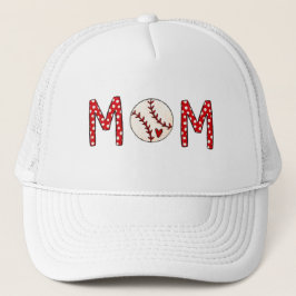Baseball Mamma Sports Red Polka Dot Mamma Keps