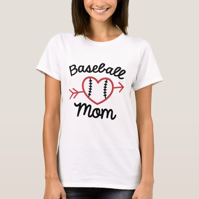 Baseball Mamma T Shirt (Framsida)