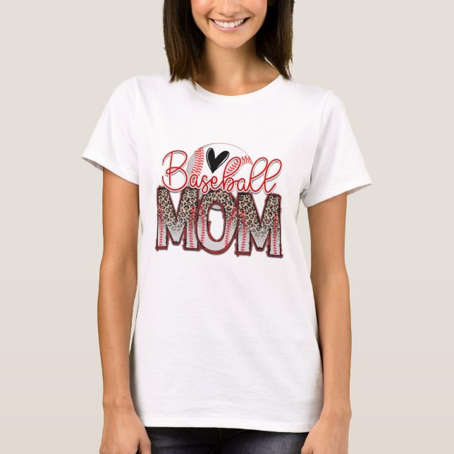 Baseball Mamma T Shirt (Framsida)
