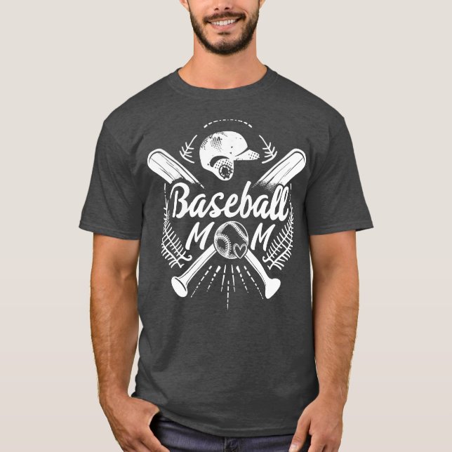 Baseball Mamma T Shirt (Framsida)