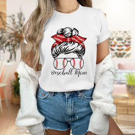 Baseball Mamma Tee Shirt Women Baseball T Shirt