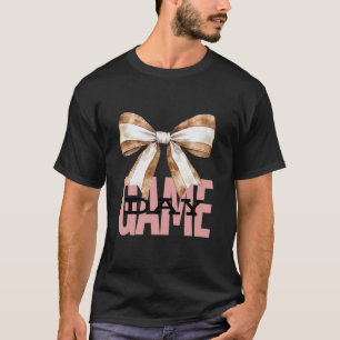 Baseball Mamma Tee Sports Mamma Coquette Bow Gamed