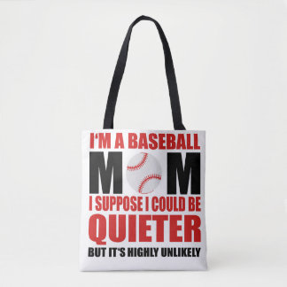 Baseball mamma tote tygkasse