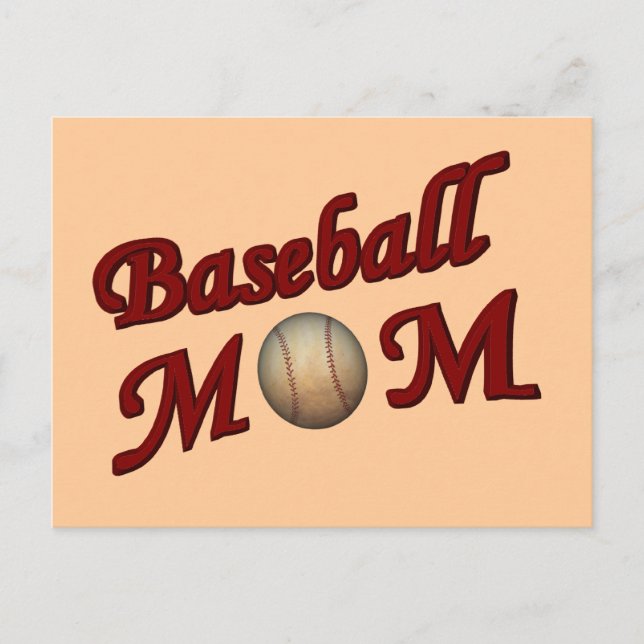 Baseball Mamma vykort (Framsida)