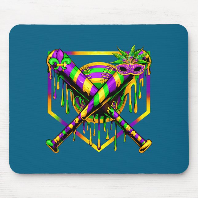 Baseball Mardi Gras Carnival Party Mask Ice Cream  Musmatta (Framsidan)