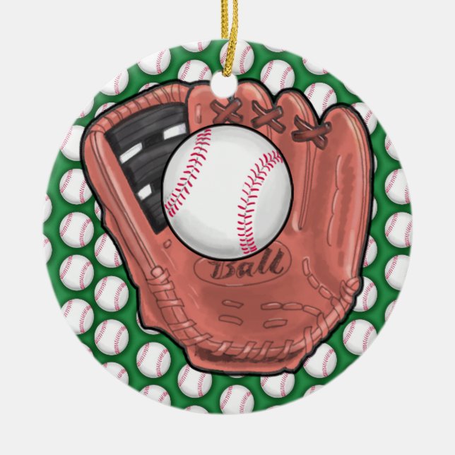 Baseball-Märkre/prydnadsföremål - SRF Julgransprydnad Keramik (Framsidan)