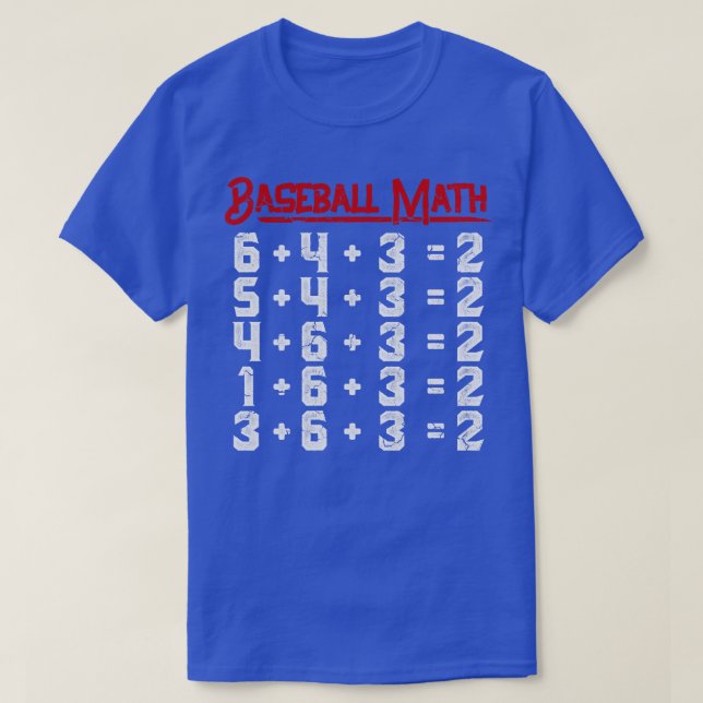 Baseball Math-Dubbla Play T Shirt (Design framsida)