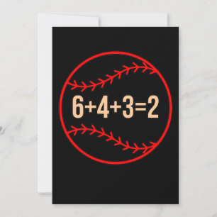 Baseball Math Sports Player Älskare Coach Graphic Tack Kort