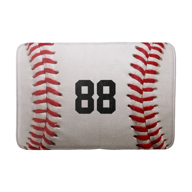 Baseball med Anpassade nummer Badrumsmatta (Framsidan)