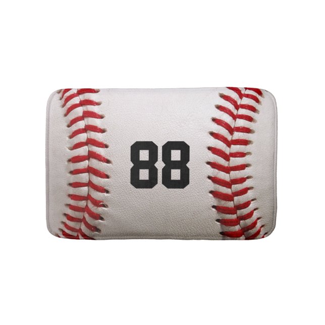 Baseball med Anpassade nummer Badrumsmatta (Framsidan)