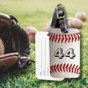 Baseball med Anpassade nummer Bagagebricka