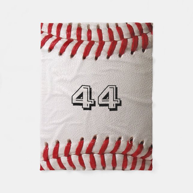 Baseball med Anpassade nummer Fleecefilt (Framsidan)